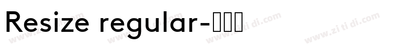 Resize regular字体转换